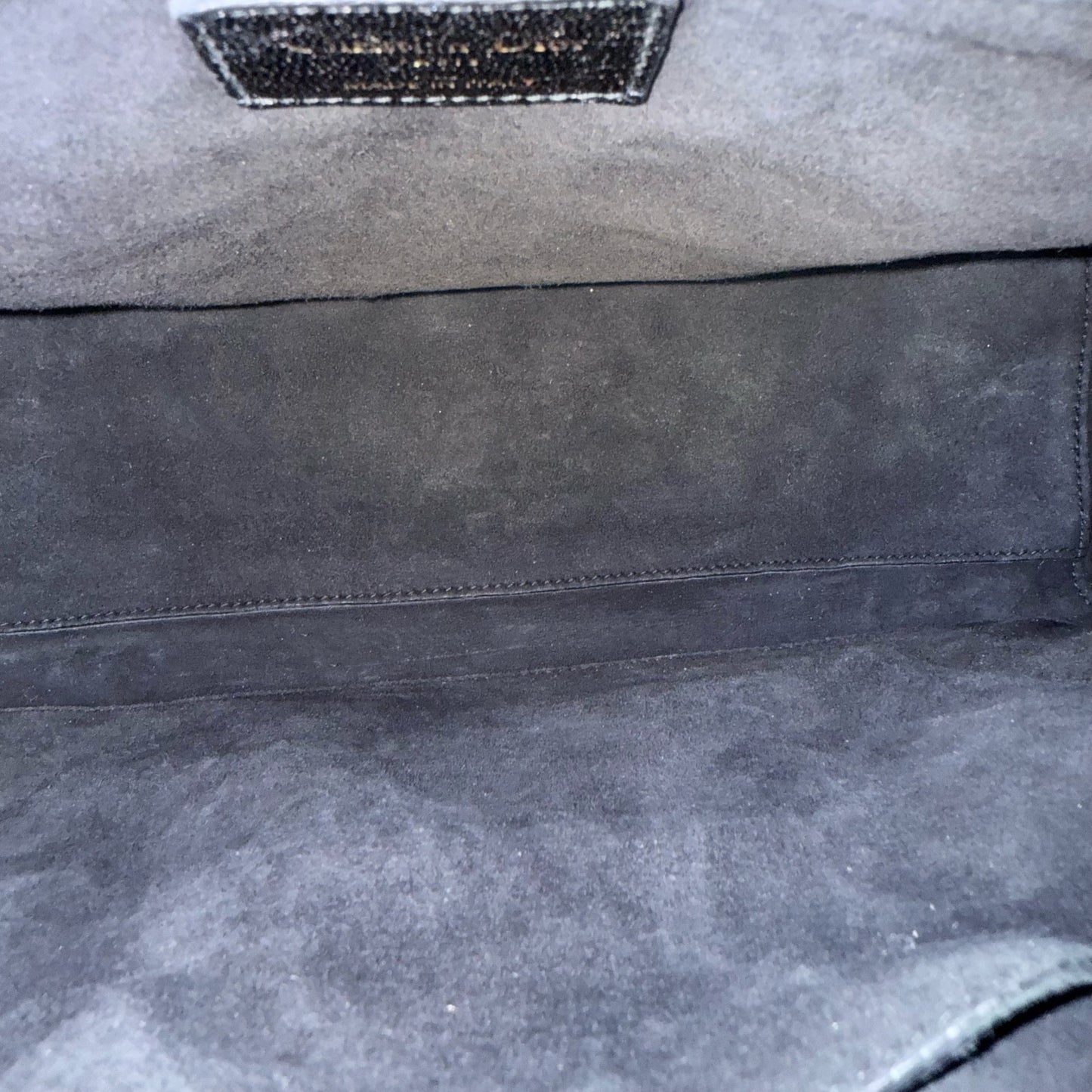 Kovancy Lady Grand modèle - Cuir de veau grainé Cannage noir et or, sans bandoulière