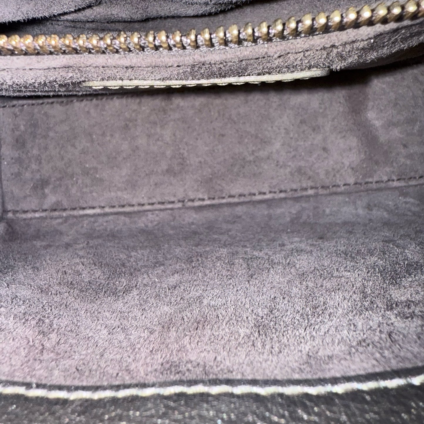 DIO Lady Mini - Cannage bronze metallic calfskin chain shoulder bag with gold-tone hardware