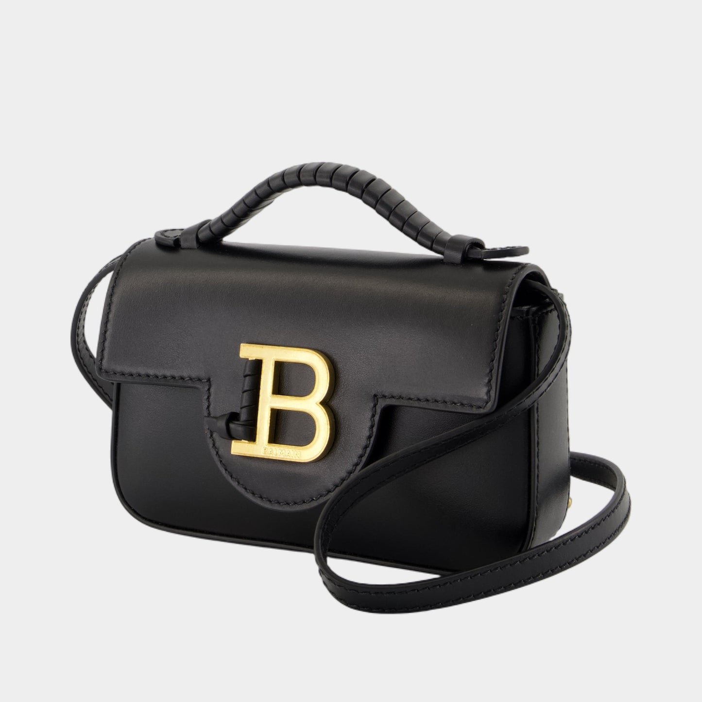 B-Buzz Mini 17 Shoulder Bag - BLM - Leather - Black