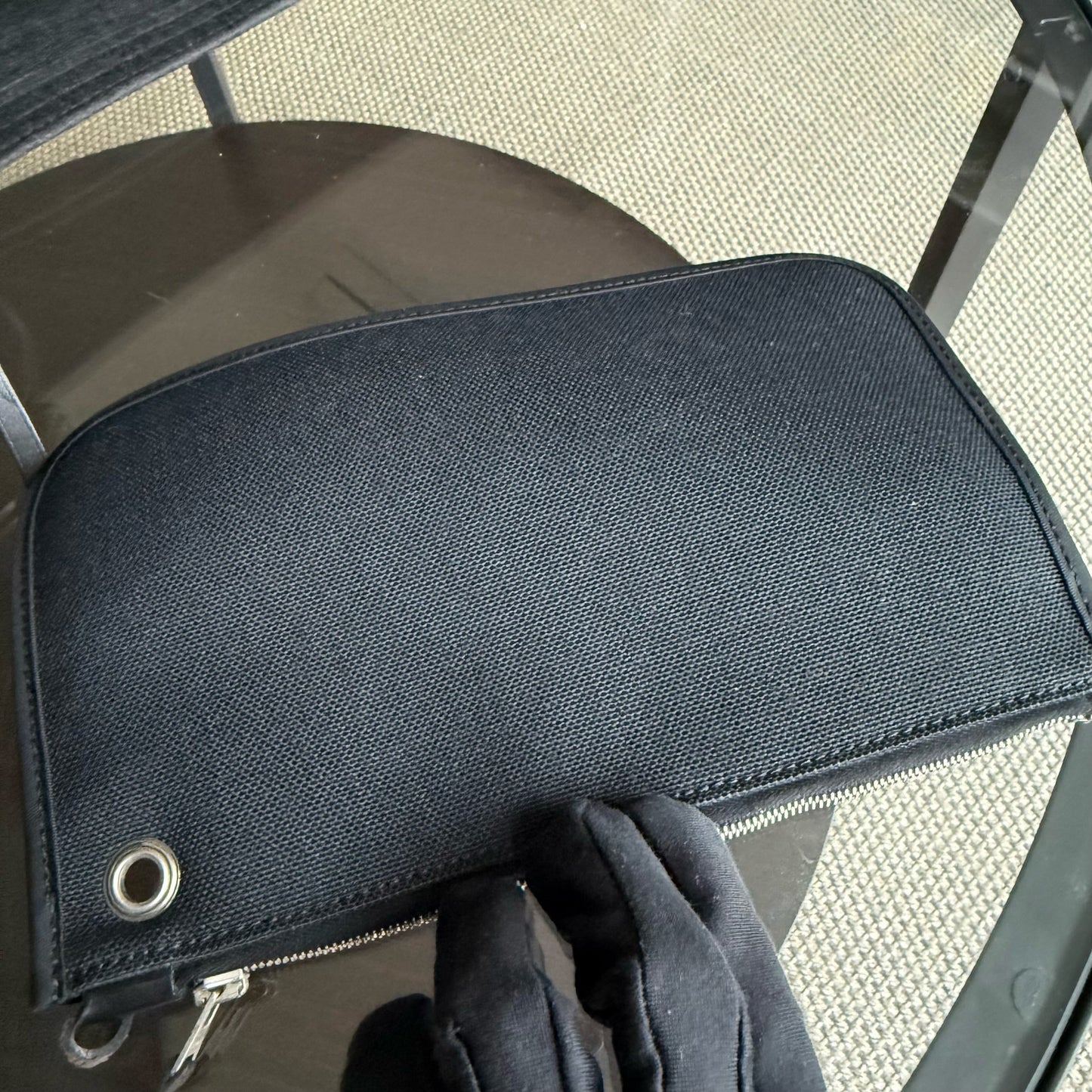 Kovancy Sac Herbag Zip 31 en toile unie noire PHW