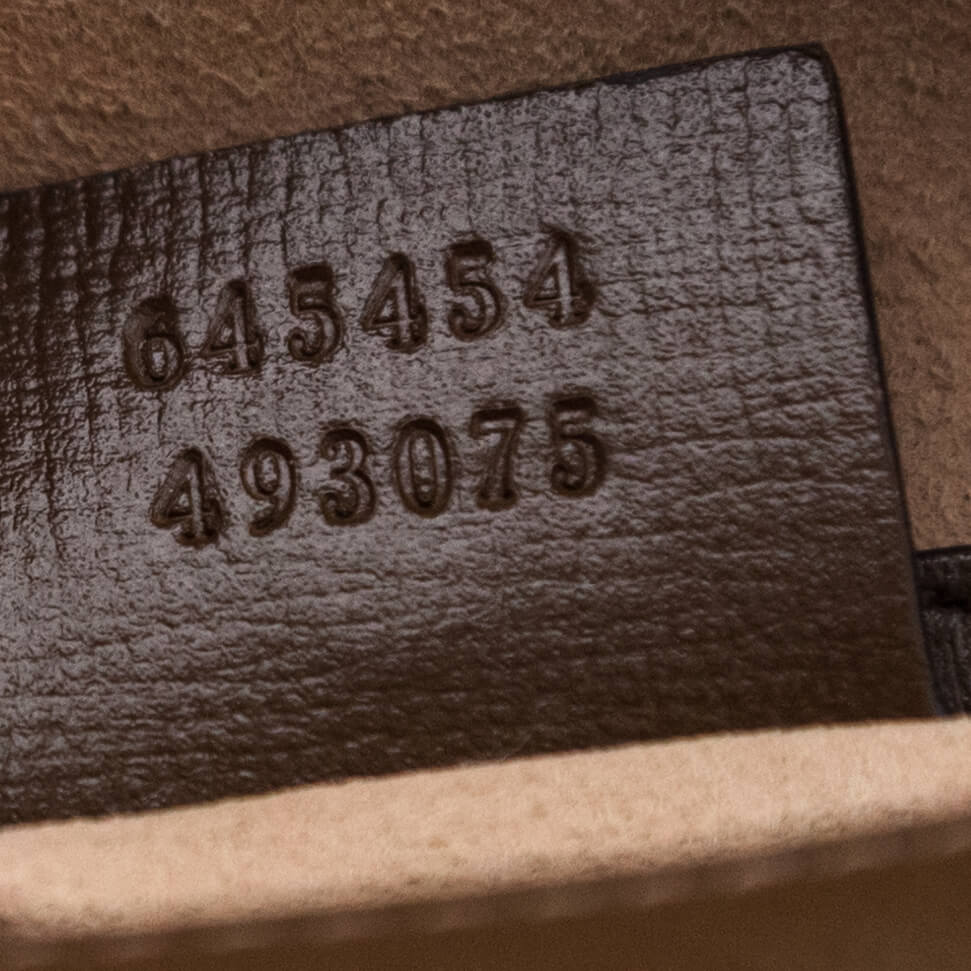 Kovancy Brown GG Supreme Monogram Small Horsebit 1955 Shoulder Bag