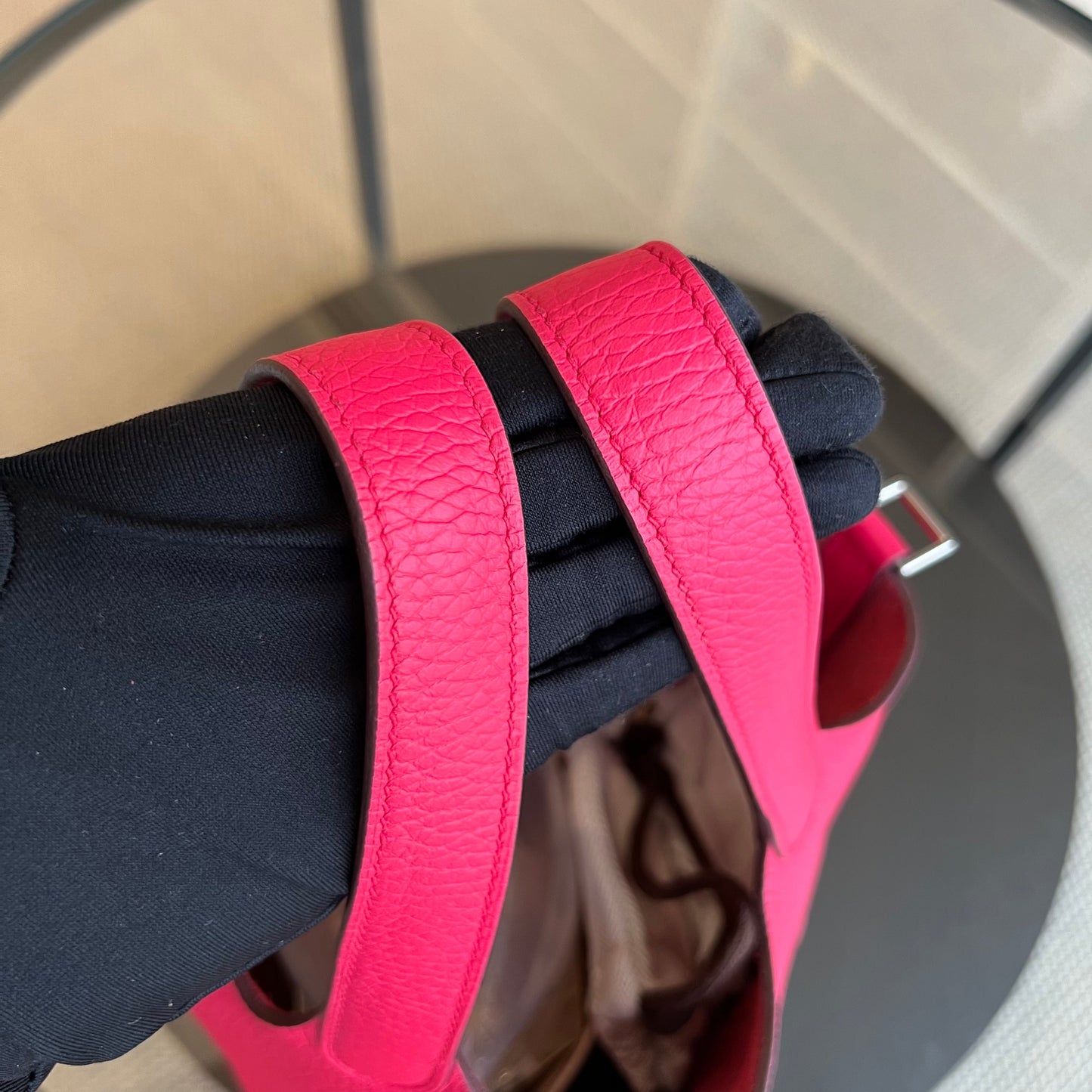 Hermès Picotin 18 Taurillon Clémence TC Leather Rose Vif Palladium Hardware