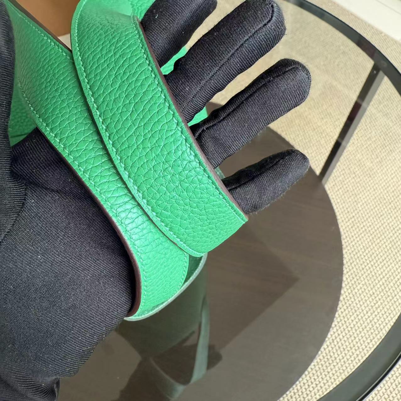 Kovancy Picotin 22 - Bambou Vert Vertigo Cuir Clémence Matériel Doré
