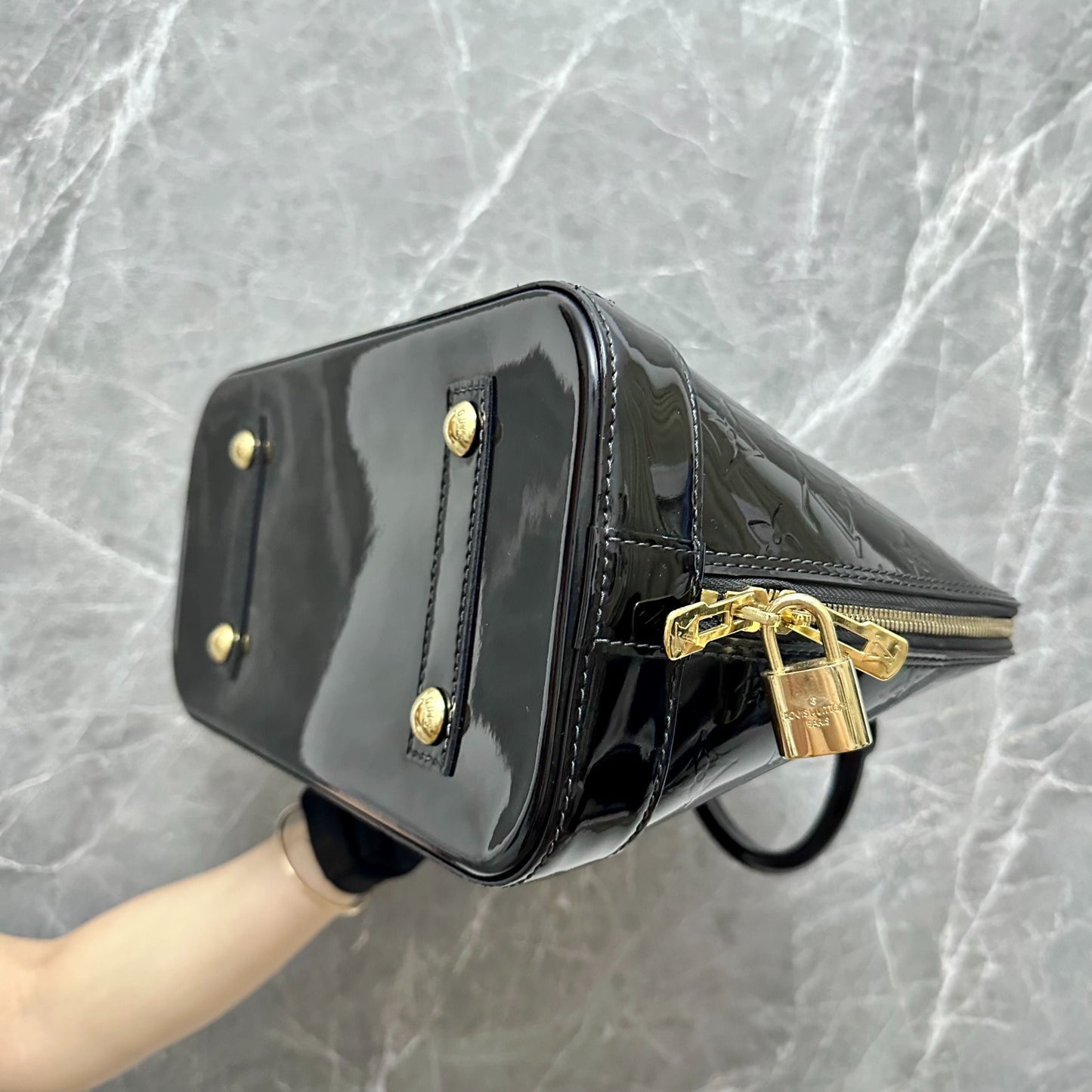 LVT Alma Black Patent Leather GHW