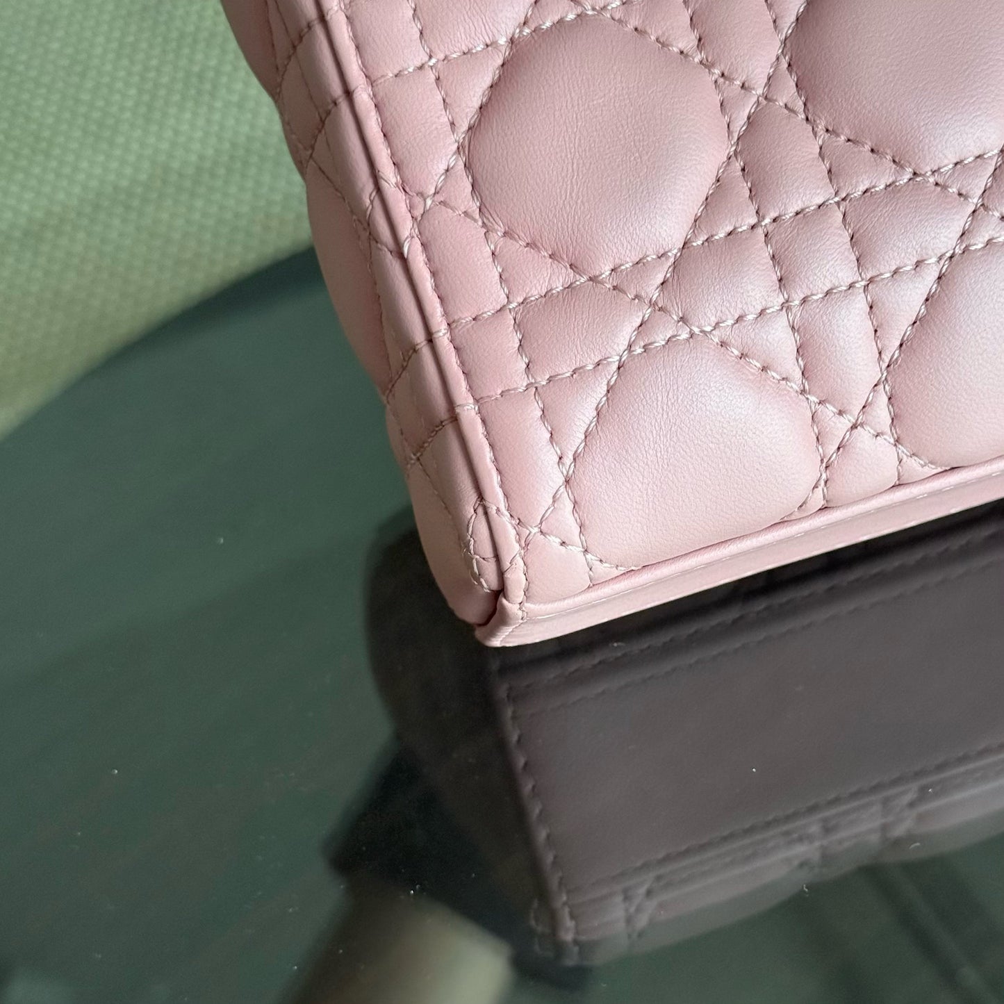 DIO Lady Petit D-Joy flap bag - Pink Cannage lambskin and gold-tone hardware