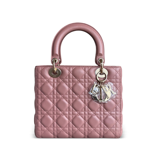 Kovancy Lady Taille moyenne - Cuir d'agneau Cannage, finitions dorées, sans bandoulière