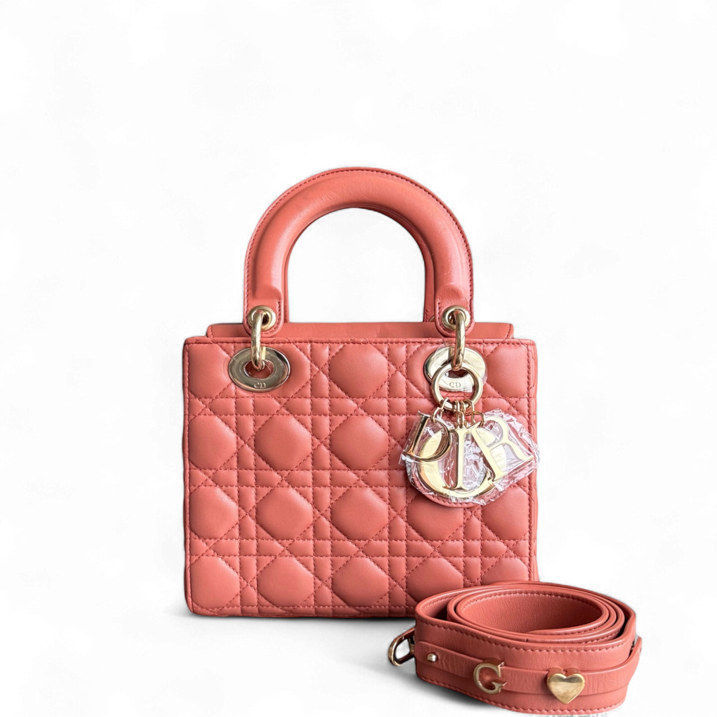 Kovancy Lady Petit rabat ABC - Cuir d'agneau Cannage Caramel Quincaillerie dorée MyABC