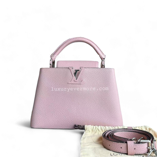 Kovancy Capucines - BB Cuir de veau Taurillon Rose Jasmin Quincaillerie argentée