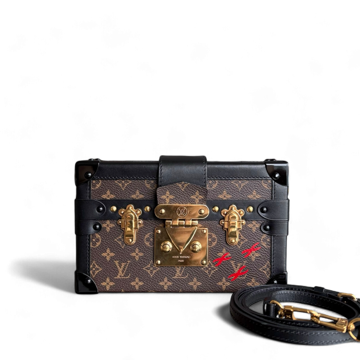 LVT Petite Malle - Monogram Box Canvas Shoulder Bag