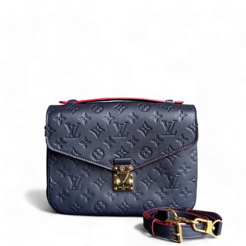 Kovancy Pochette Metis - Empreinte Monogram Marine Rouge Bleu Marine Or Quincaillerie
