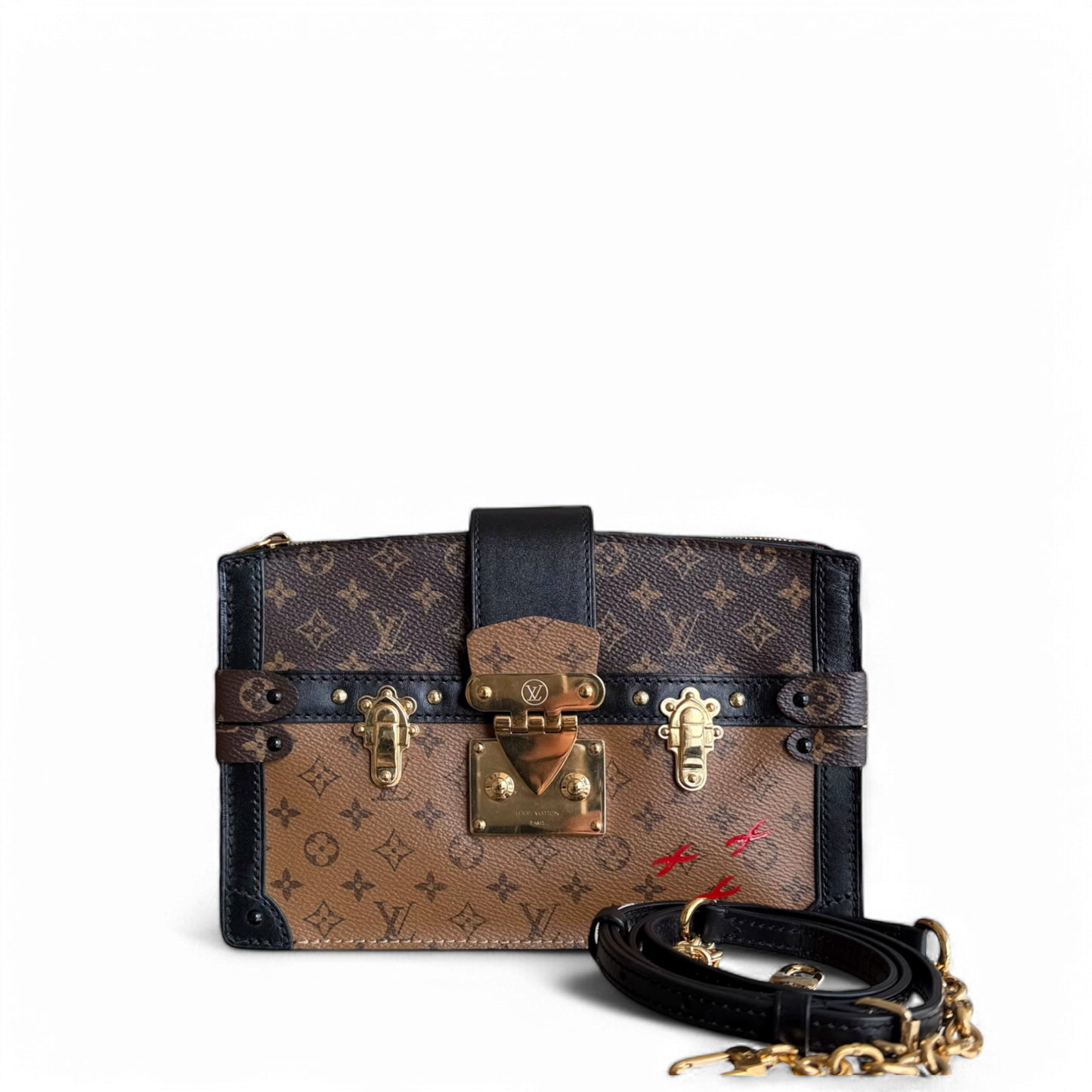 Kovancy Pochette Malle - Toile Monogram Reverse Brown Quincaillerie dorée