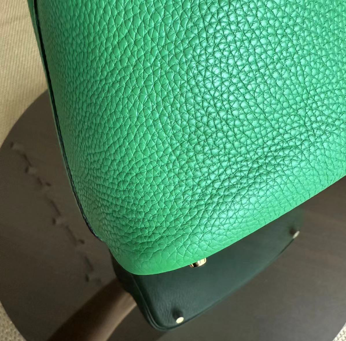 Kovancy Picotin 22 - Bambou Vert Vertigo Cuir Clémence Matériel Doré