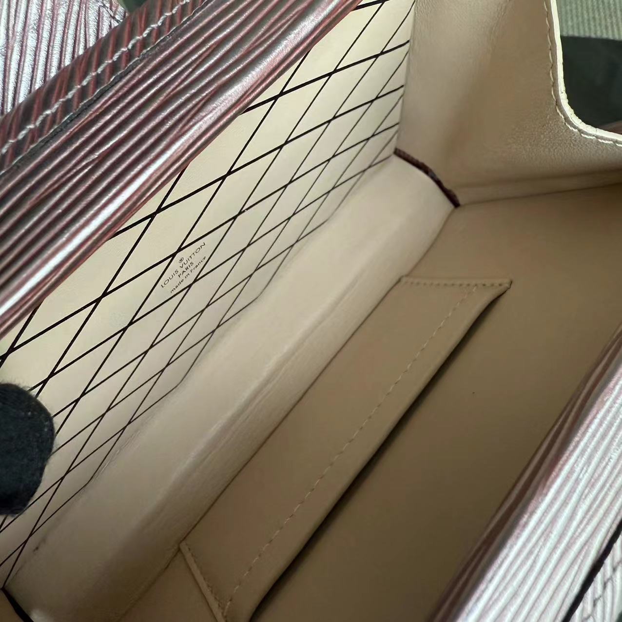LVT Petite Malle Metallic Rose Gold Epi Silver Hardware