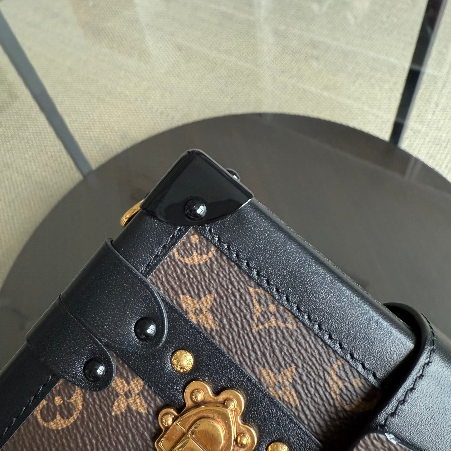 LVT Petite Malle - Monogram Box Canvas Shoulder Bag