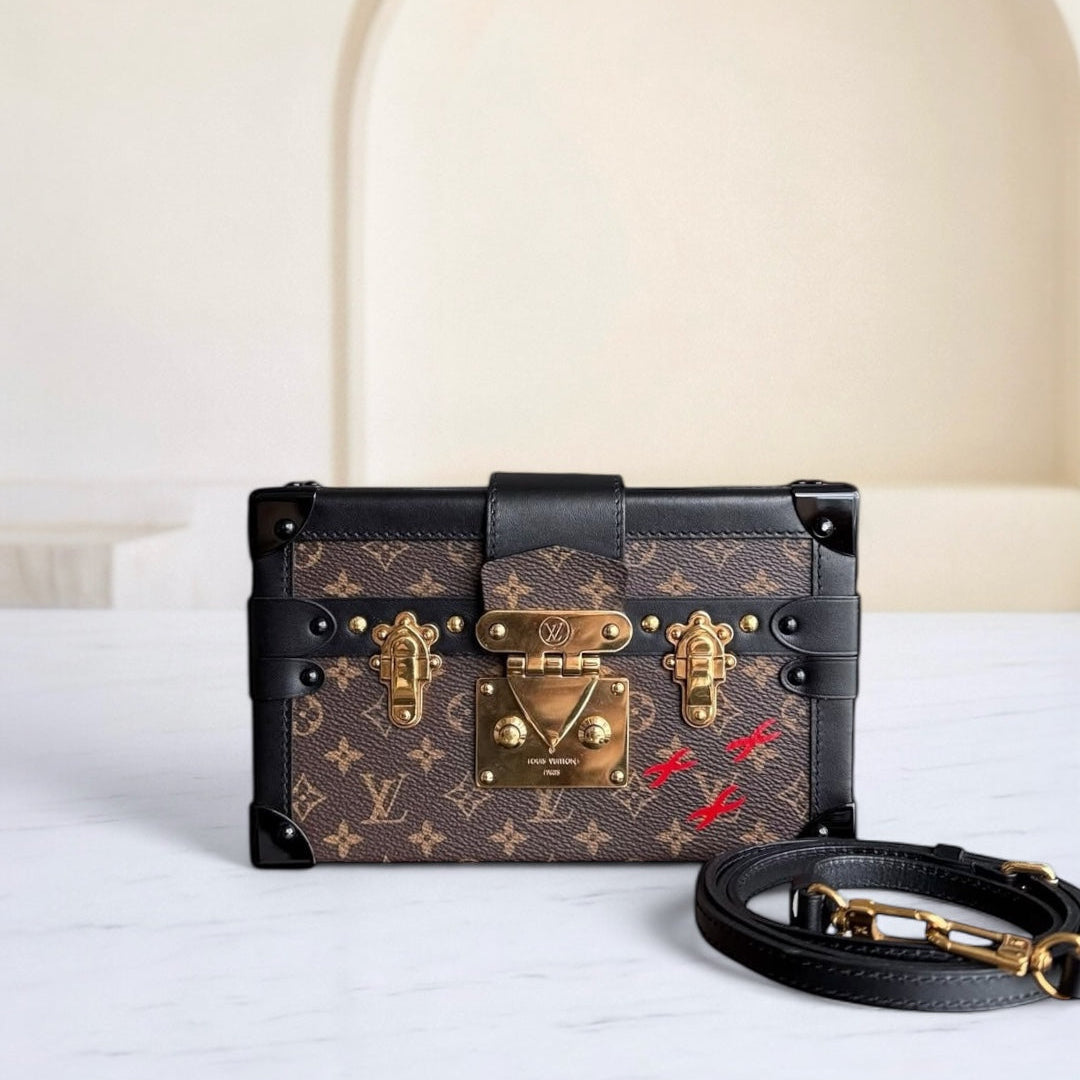 LVT Petite Malle - Monogram Box Canvas Shoulder Bag