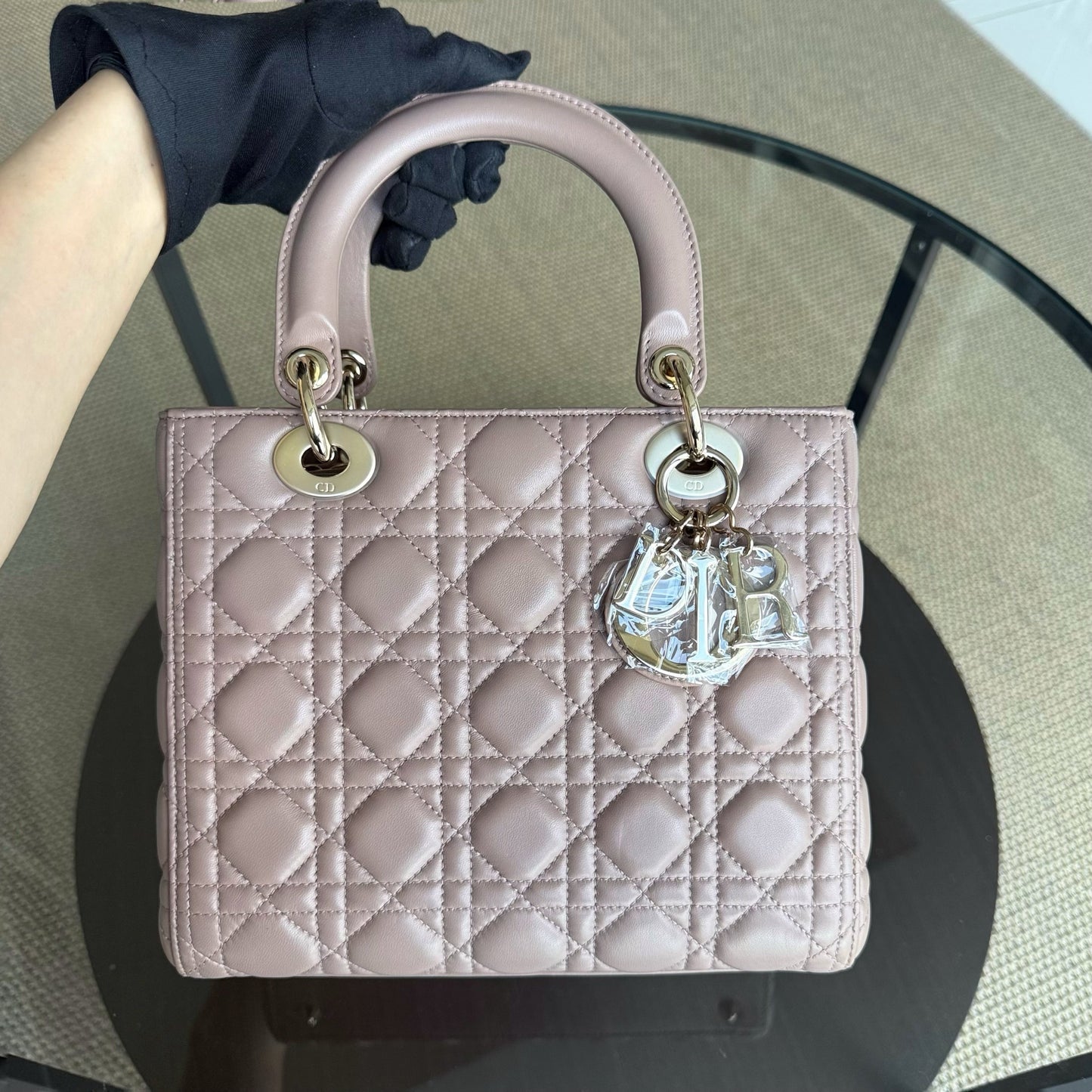 Kovancy Lady Moyen - Cuir d'agneau Canange Blush Quincaillerie dorée