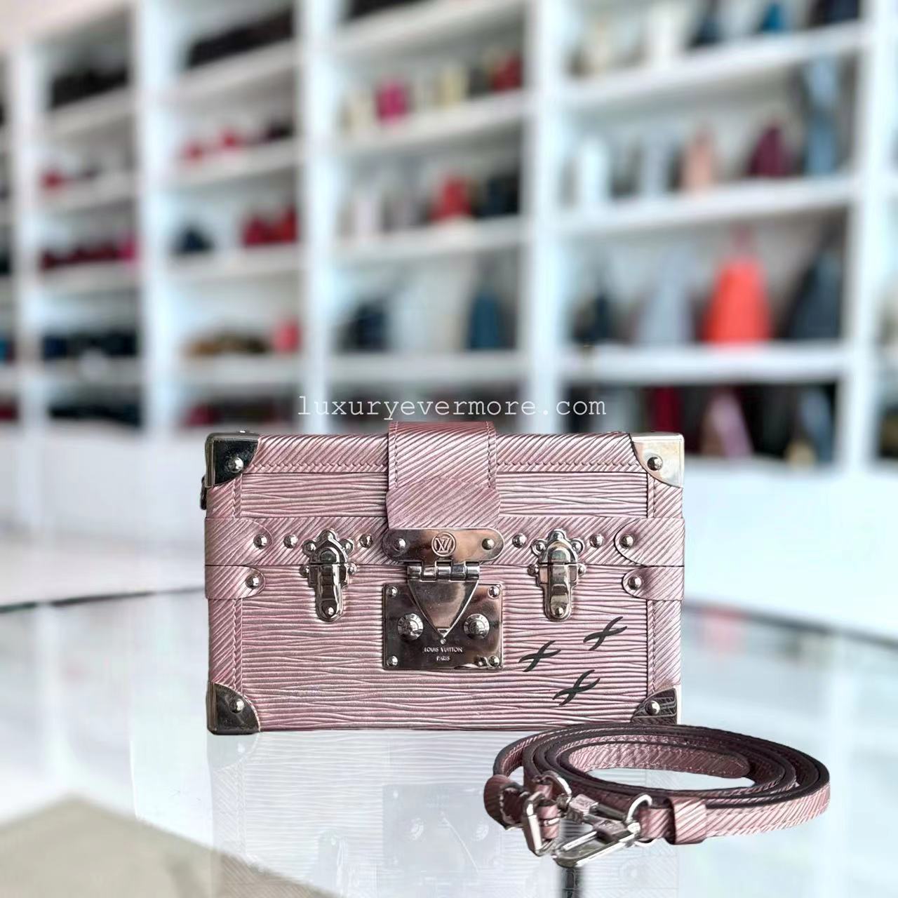 LVT Petite Malle Metallic Rose Gold Epi Silver Hardware