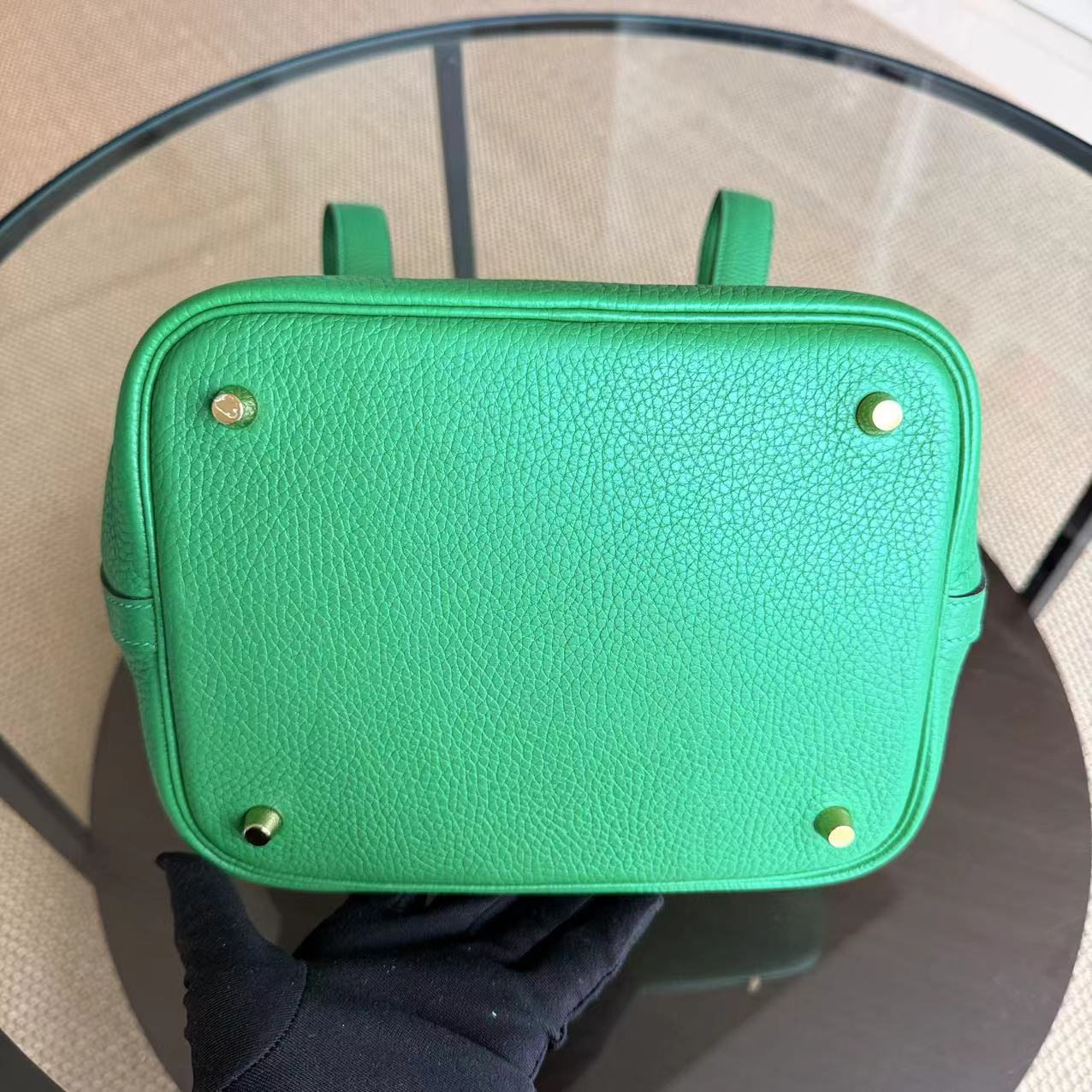 Kovancy Picotin 22 - Bambou Vert Vertigo Cuir Clémence Matériel Doré
