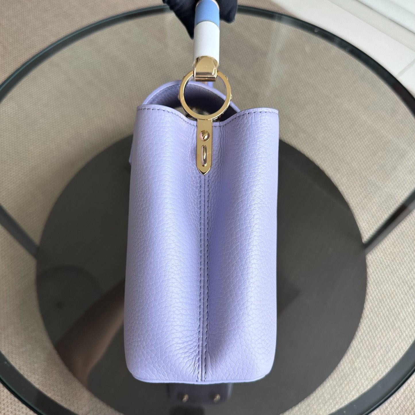 Capucines BB Taurillon Leather Calfskin RFID Light Purple LVT