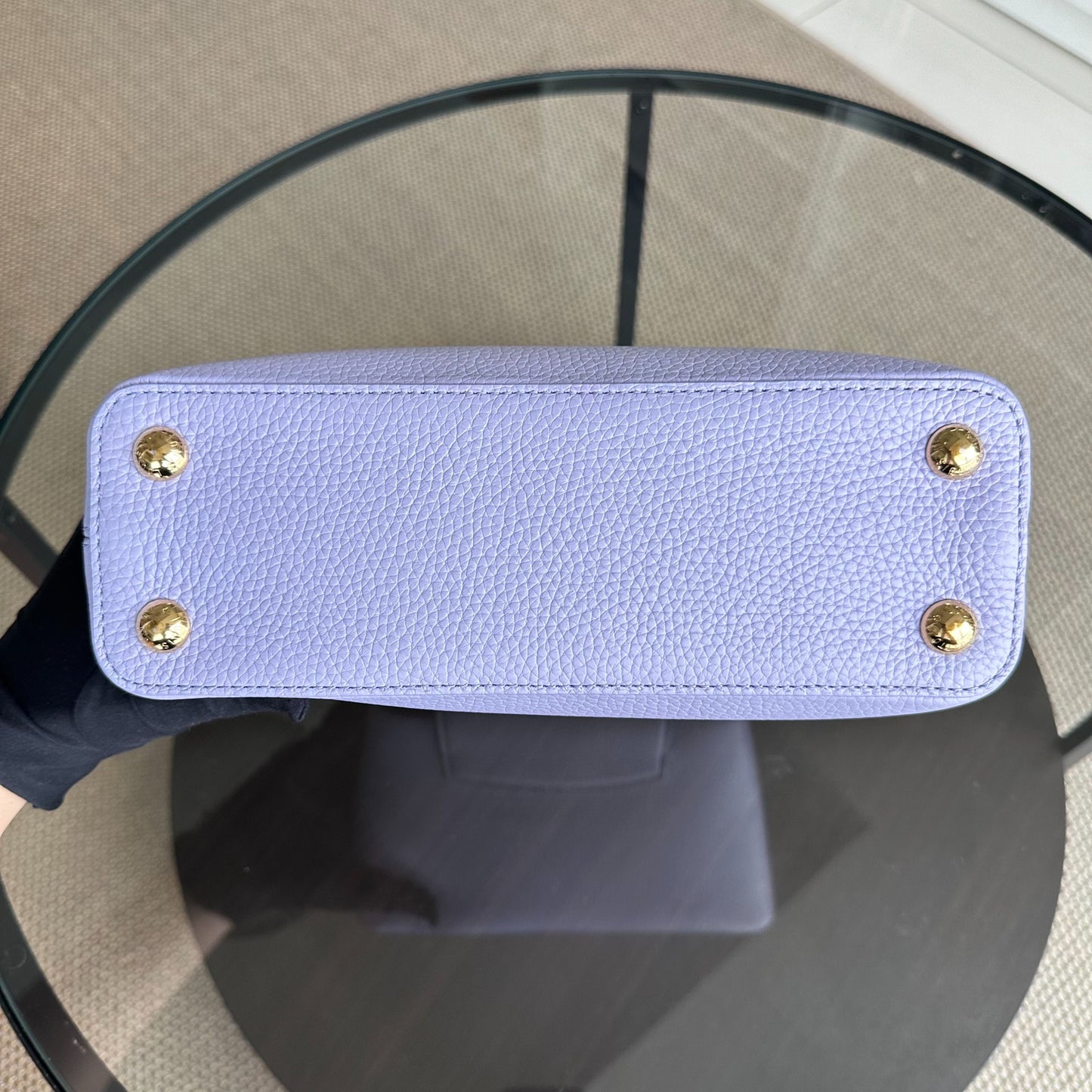 Capucines BB Taurillon Leather Calfskin RFID Light Purple LVT