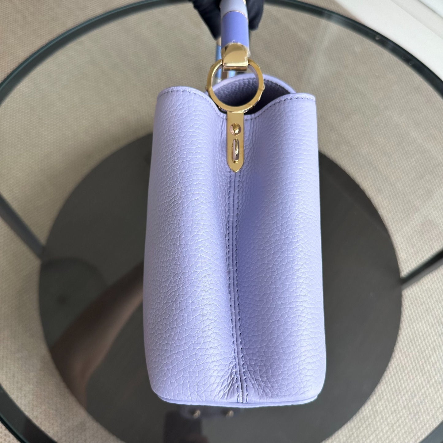Capucines BB Taurillon Leather Calfskin RFID Light Purple LVT