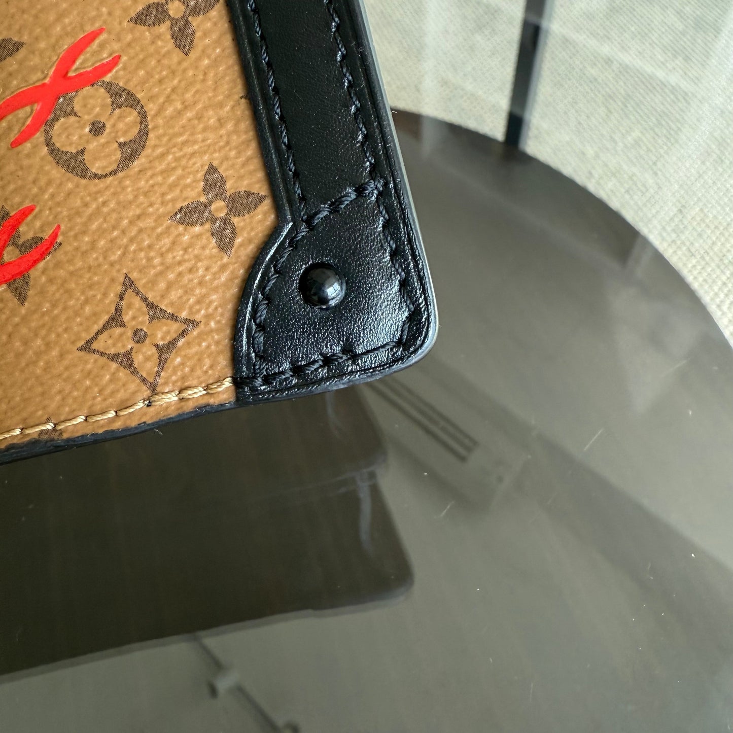 Kovancy Pochette Malle - Toile Monogram Reverse Brown Quincaillerie dorée