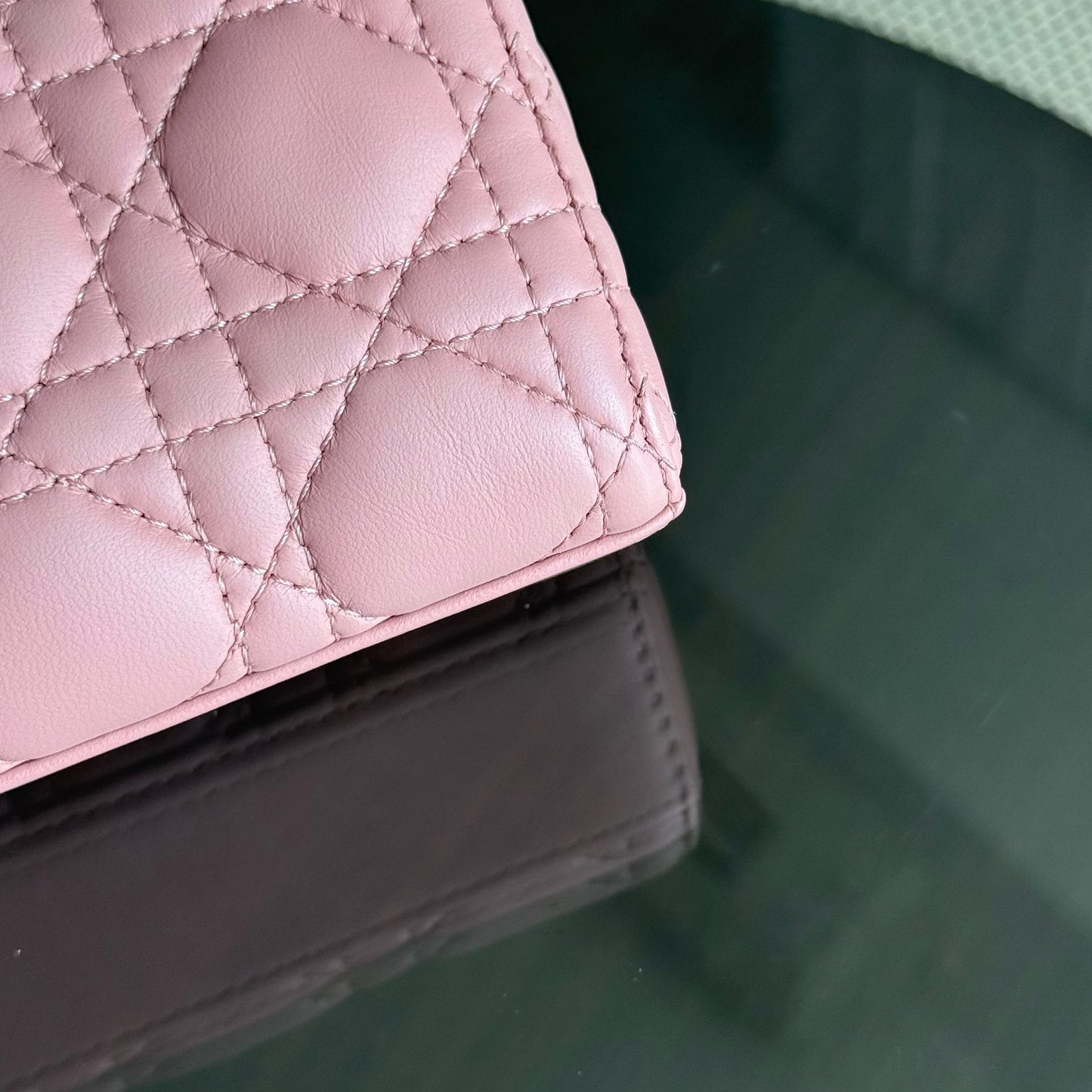 DIO Lady Petit D-Joy flap bag - Pink Cannage lambskin and gold-tone hardware