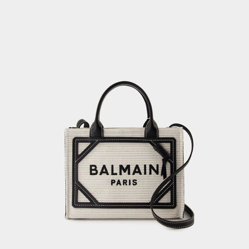 Kovancy Cabas B-Army Small - Raphia - Neutre/Noir
