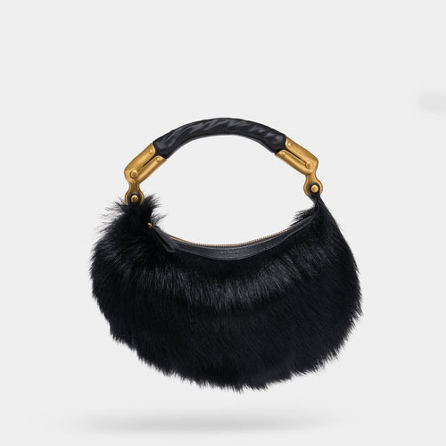 Kovancy Sac À Main Ebene Mini - Fourrure - Noir