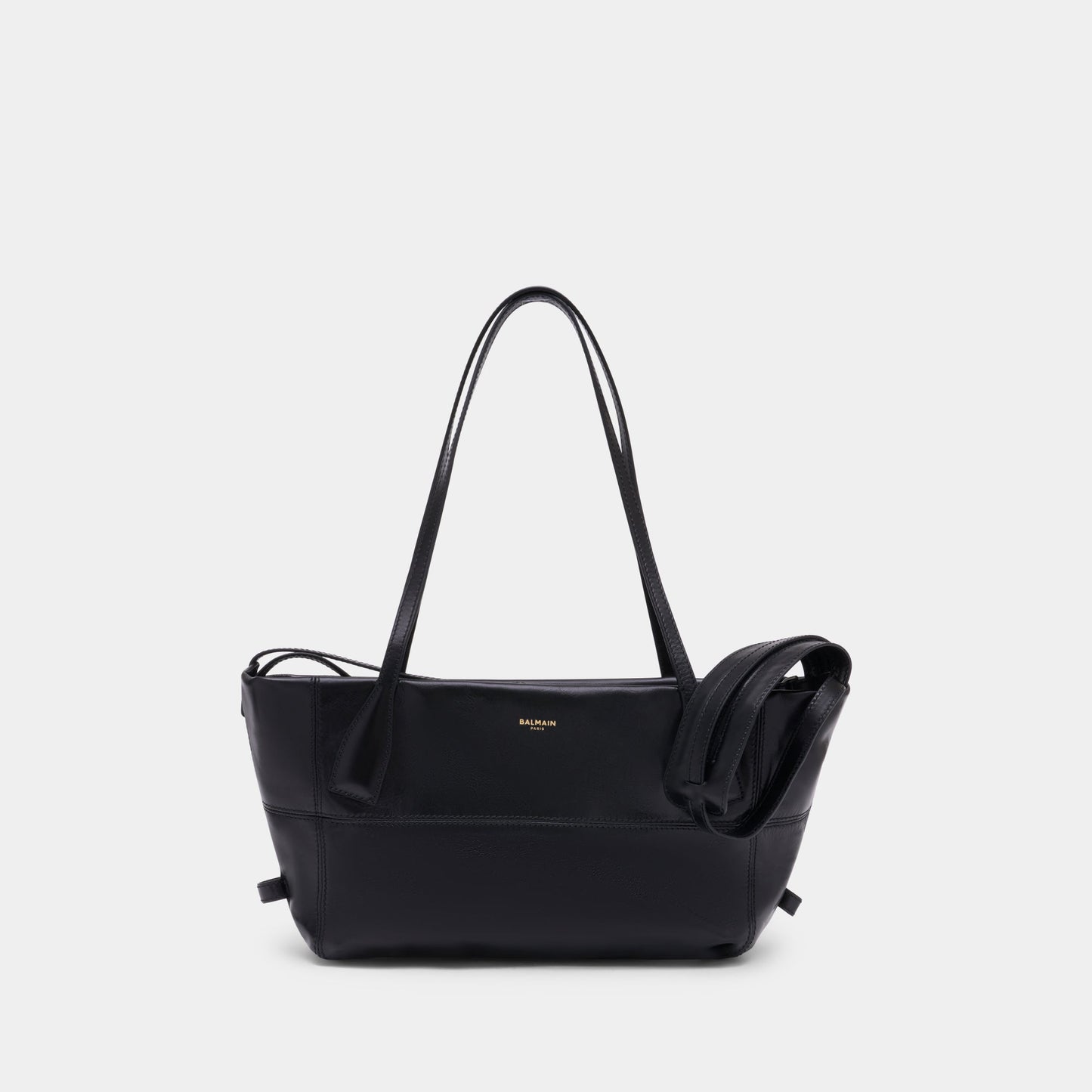 Kovancy Sac Porté Épaule Track Zip Small - Cuir - Noir