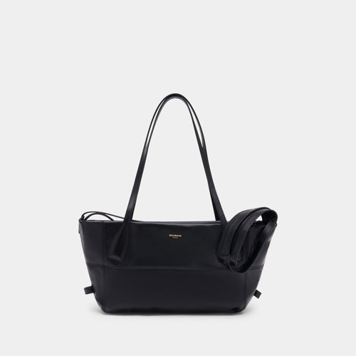 Kovancy Sac Porté Épaule Track Zip Small - Cuir - Noir