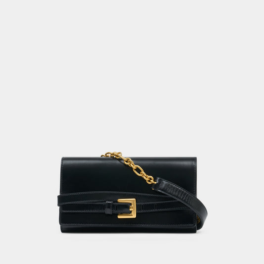 Kovancy Wallet On Chain Shuffle - Cuir - Noir