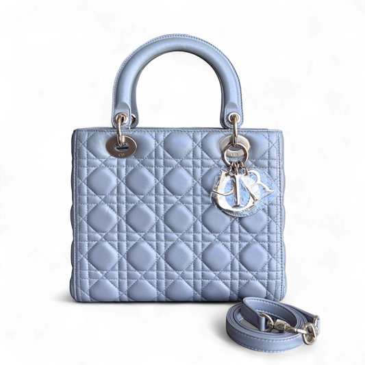 Kovancy Lady Moyen - Cuir d'agneau Canange Gris Quincaillerie dorée
