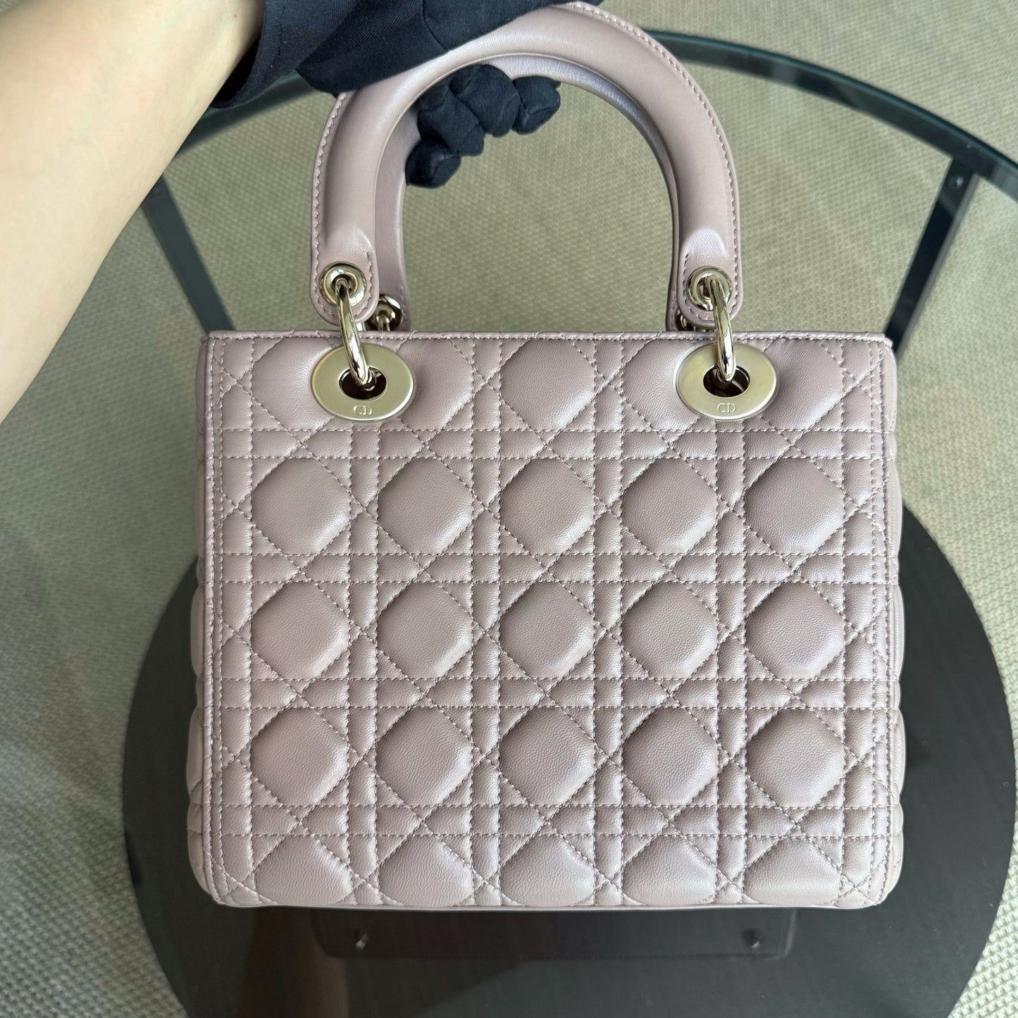 Kovancy Lady Moyen - Cuir d'agneau Canange Blush Quincaillerie dorée