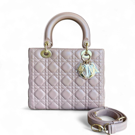 Kovancy Lady Moyen - Cuir d'agneau Canange Blush Quincaillerie dorée