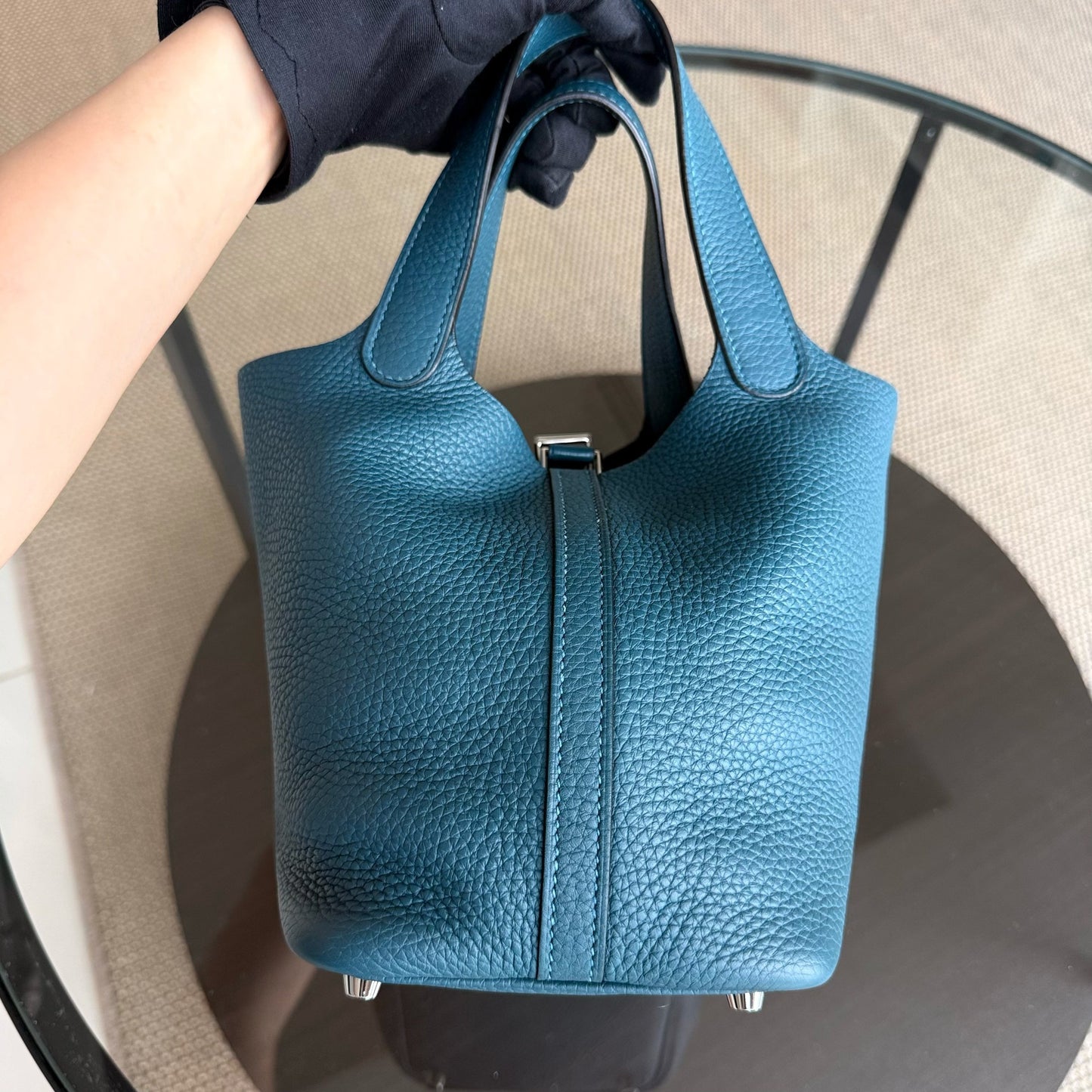 Kovancy Picotin 18 - TC Clémence Cuir Colvert Bleu Palladium Accastillage Argent