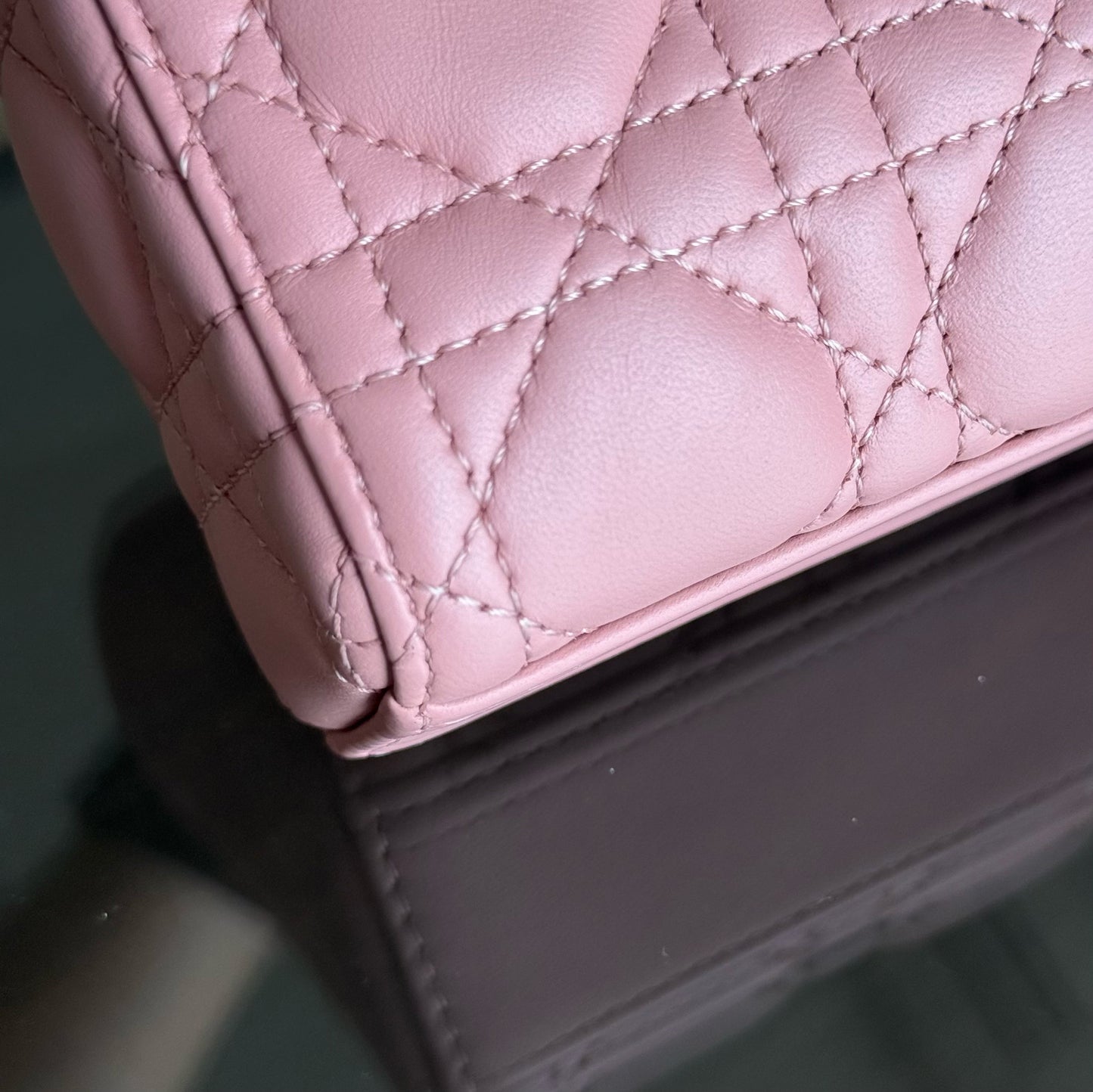 DIO Lady Petit D-Joy flap bag - Pink Cannage lambskin and gold-tone hardware