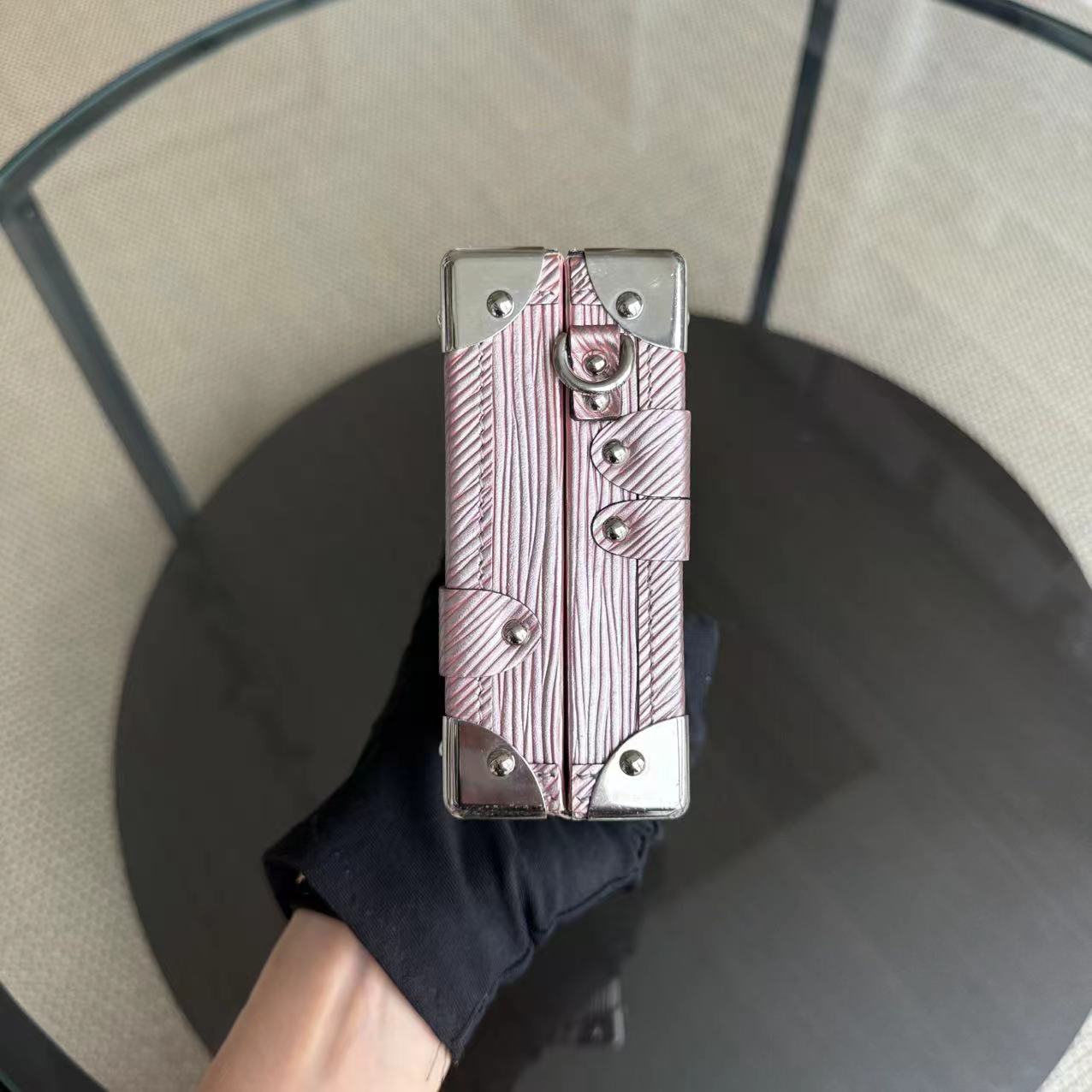 LVT Petite Malle Metallic Rose Gold Epi Silver Hardware