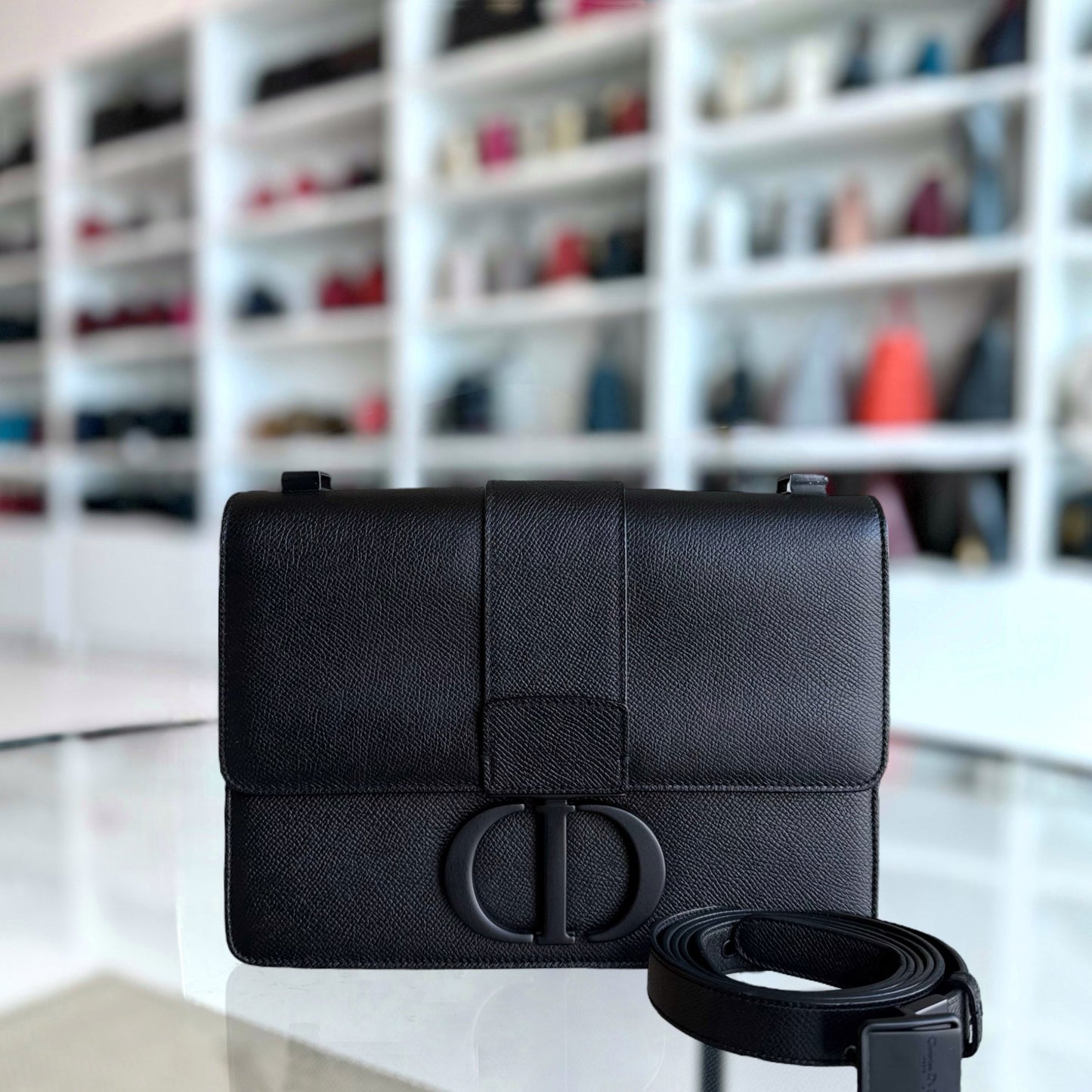 Kovancy 30 Montaigne 30 - Cuir de veau grainé tout noir