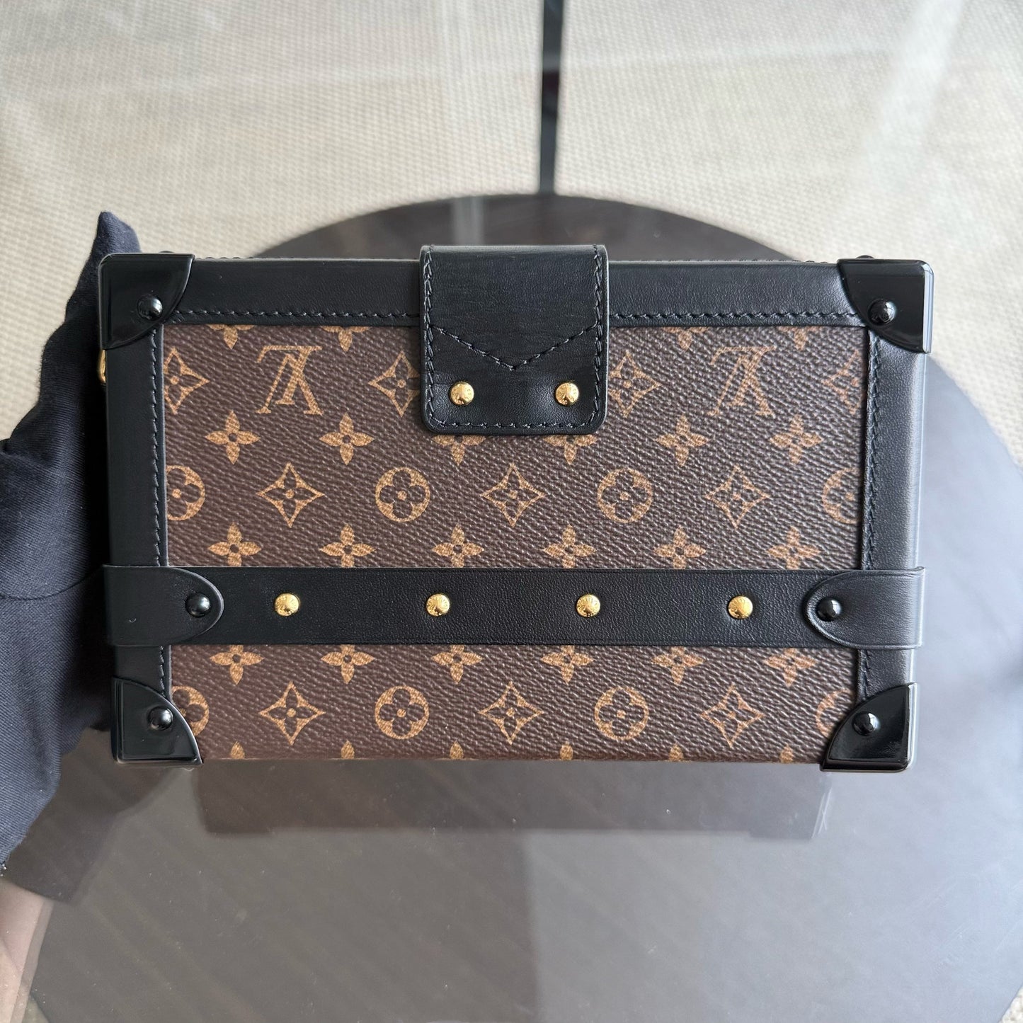 LVT Petite Malle - Monogram Box Canvas Shoulder Bag