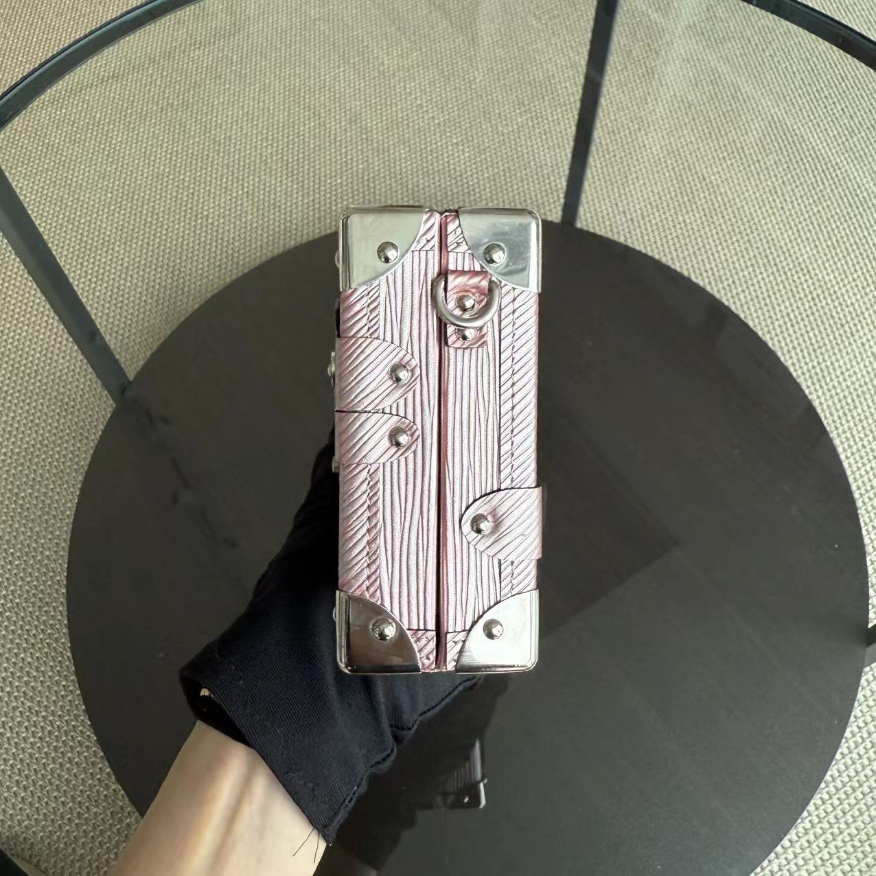 LVT Petite Malle Metallic Rose Gold Epi Silver Hardware