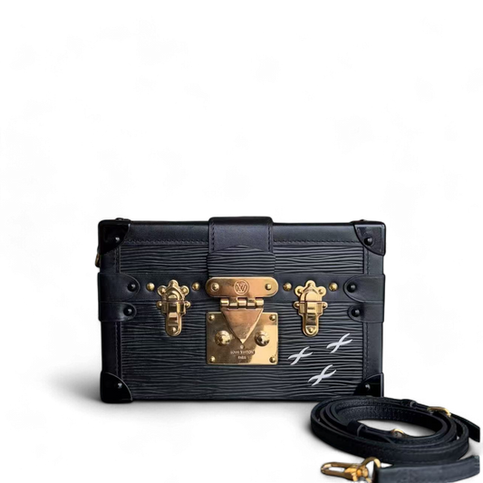 Kovancy Petite Malle - Sac bandoulière en cuir noir EPI