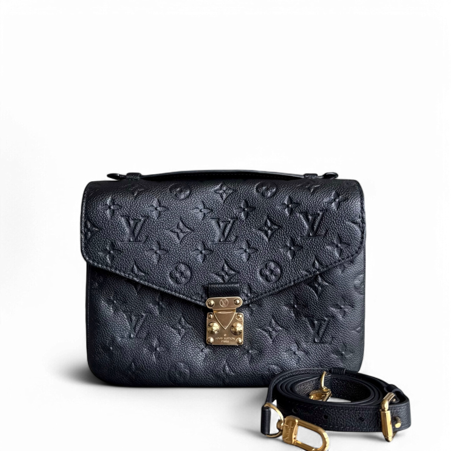Kovancy Pochette Metis - Monogram Empreinte Cuir Noir Noir Or Quincaillerie