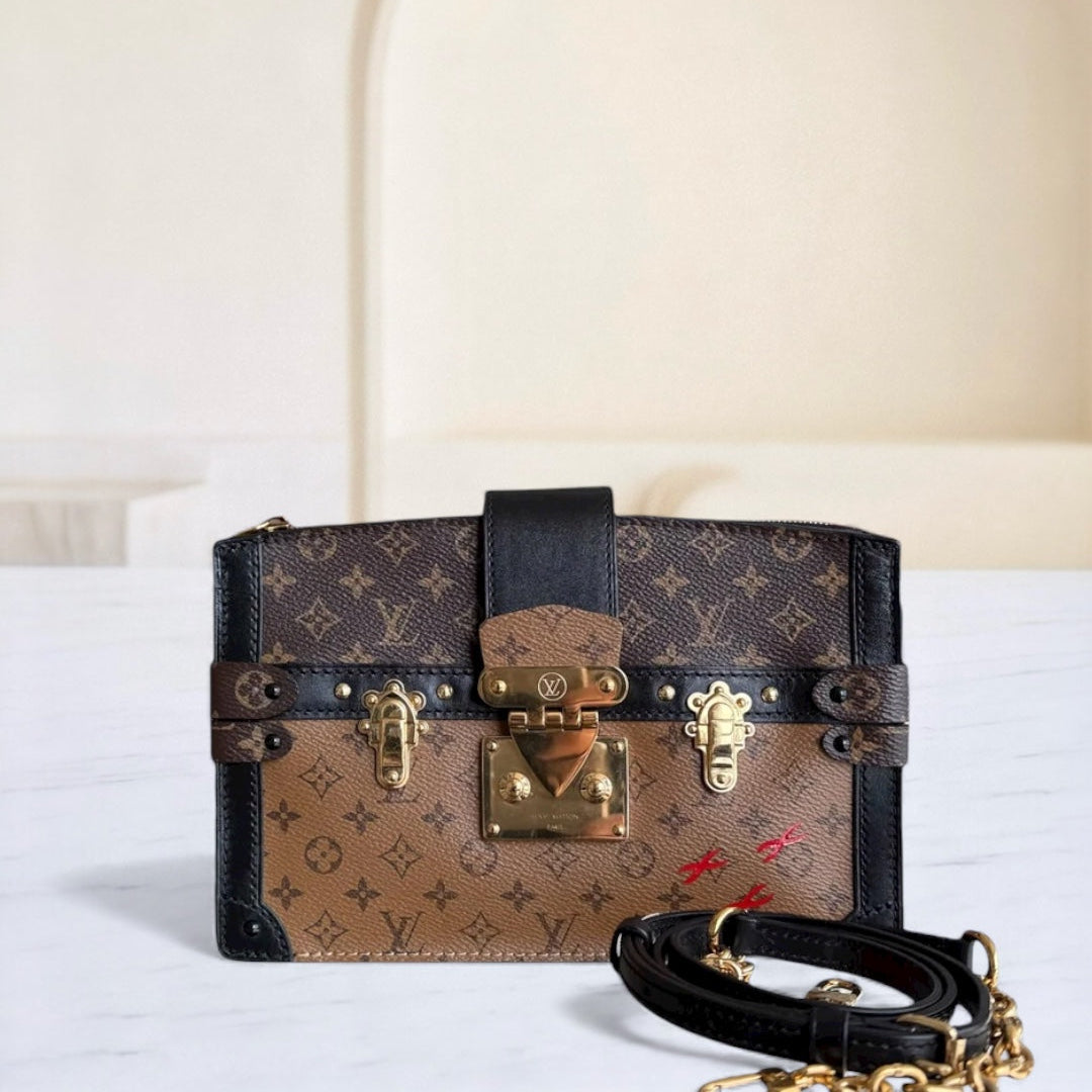 Kovancy Pochette Malle - Toile Monogram Reverse Brown Quincaillerie dorée