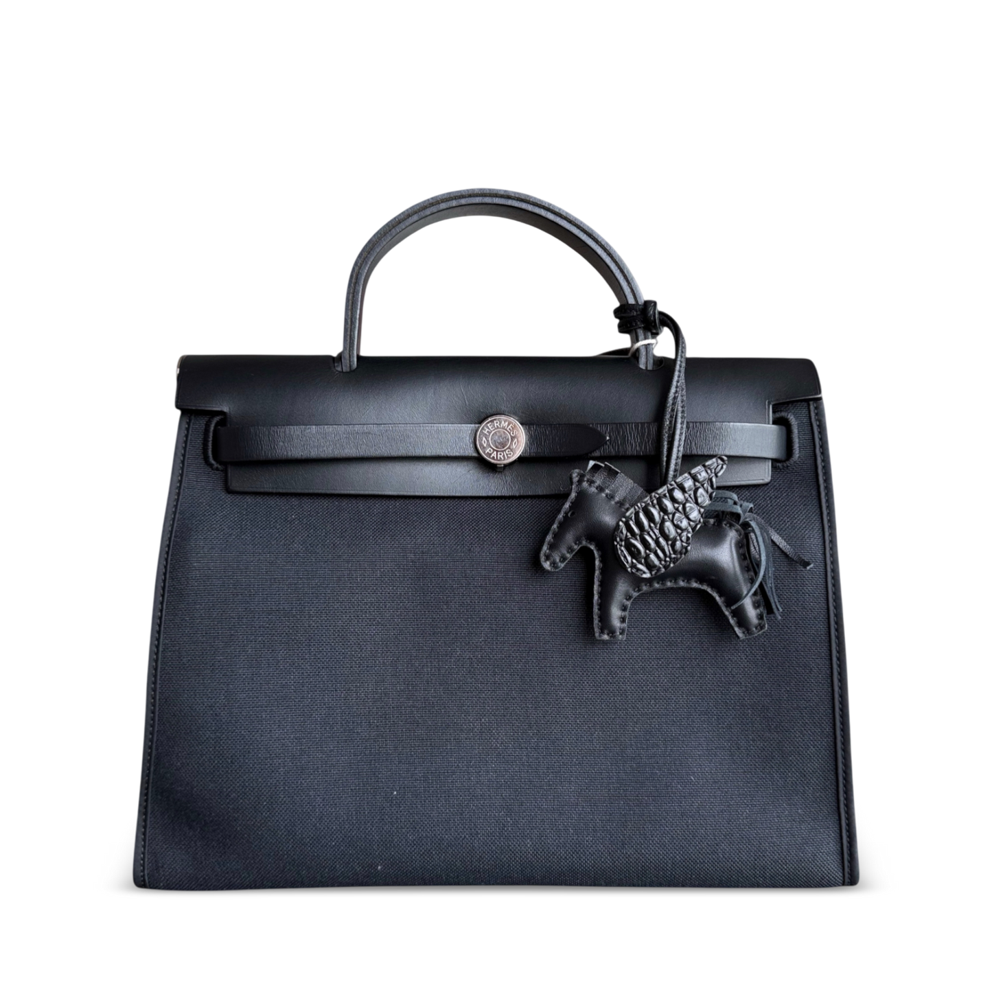 Kovancy Sac Herbag Zip 31 en toile unie noire PHW