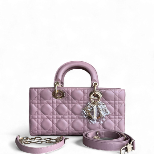 Kovancy D-Joy Medium - Cuir d'agneau Cannage Accastillage or rose