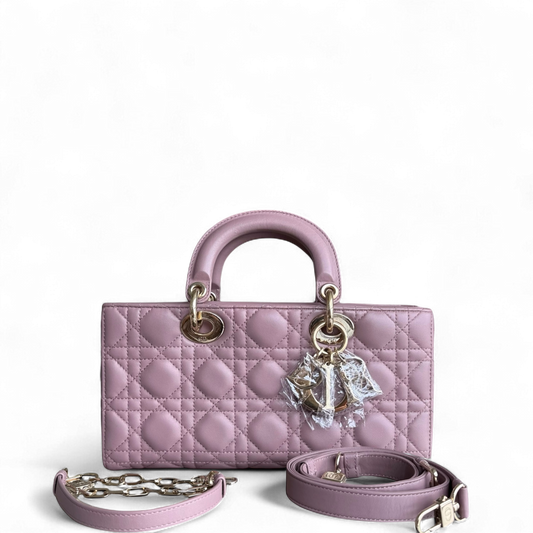 Kovancy D-Joy Medium - Cuir d'agneau Cannage Accastillage or rose