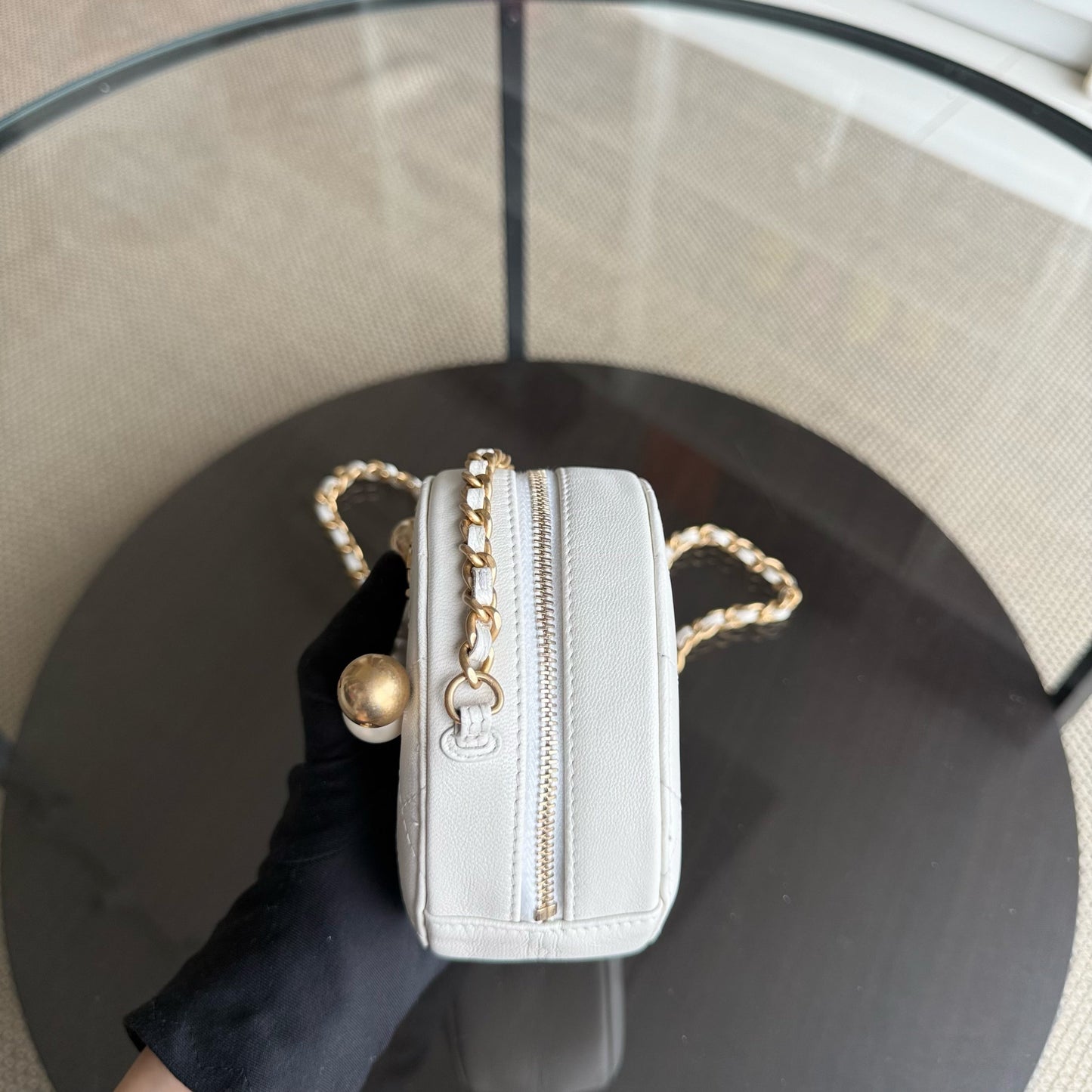 Kovancy Pochette ronde Pearl avec chaîne