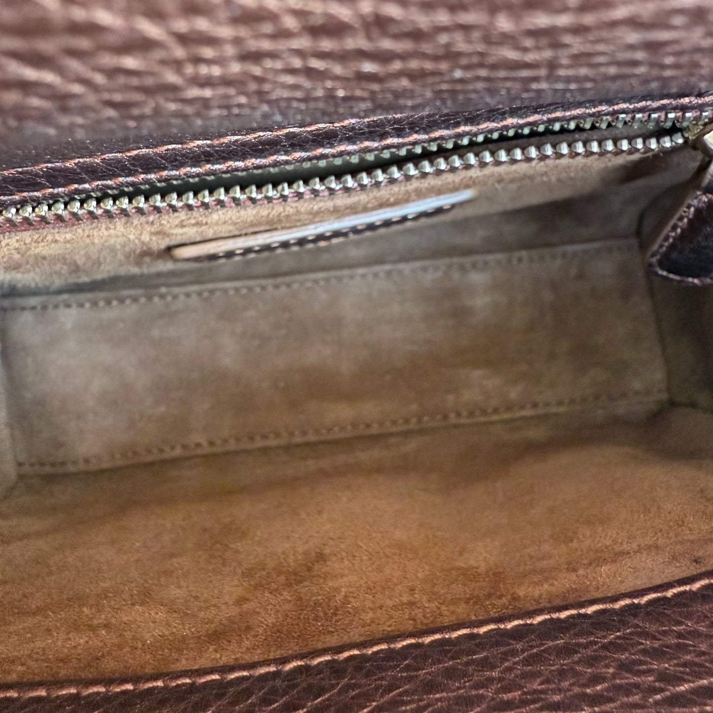 Kovancy Lady Mini - Bandoulière réglable en cuir de veau Cannage marron et matériel doré
