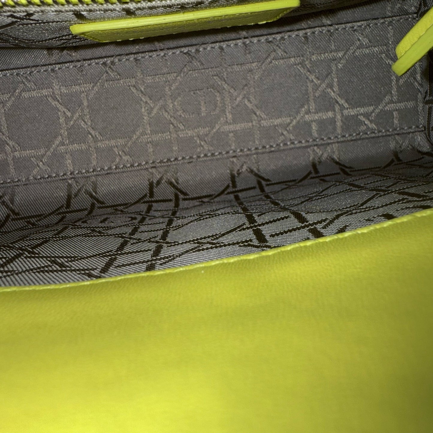 Kovancy Lady Mini - Sangle réglable en cuir d'agneau Cannage jaune et métal argenté